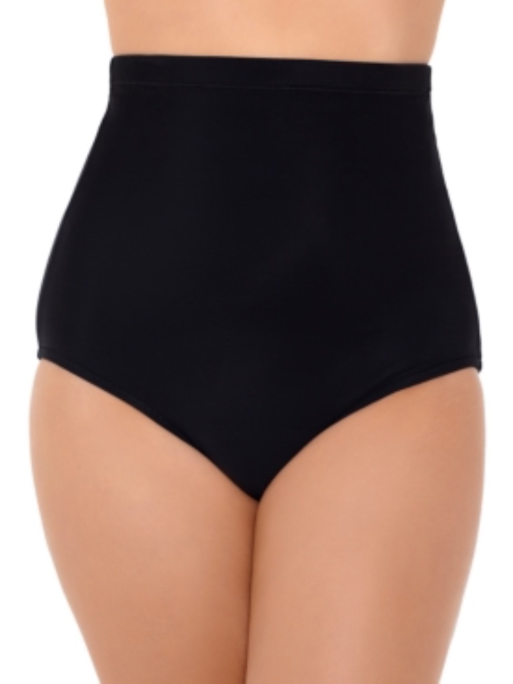 Swim Solutions Women S Black Ultra High-Waist Swim Bottoms